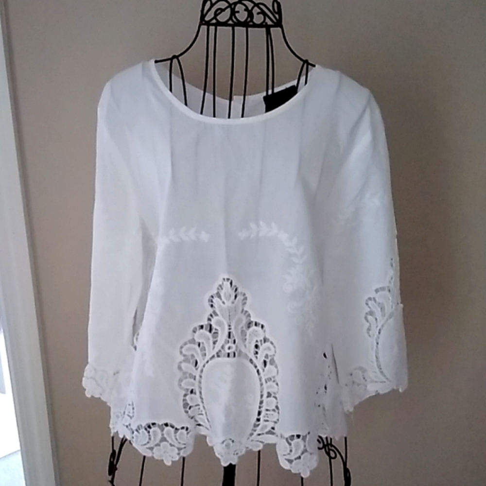 Lace Cotton Blouse